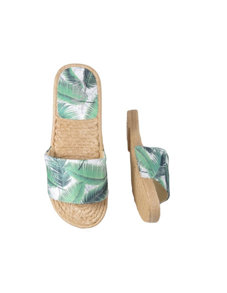Green flip-flops ladies' flat shoes - 2