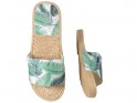 Dámske zelené papuče ploché topánky - 2