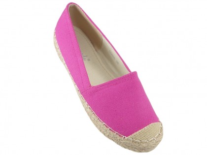 Pink espadrilles flat half boots ladies' shoes - 3