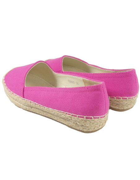 Pink espadrilles flat half boots ladies' shoes - 4