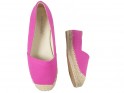 Pink espadrilles flat half boots ladies' shoes - 2