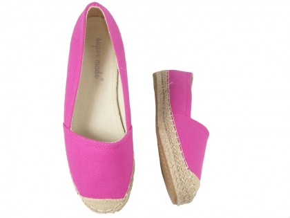 Růžové espadrilky ploché boty dámské boty - 2