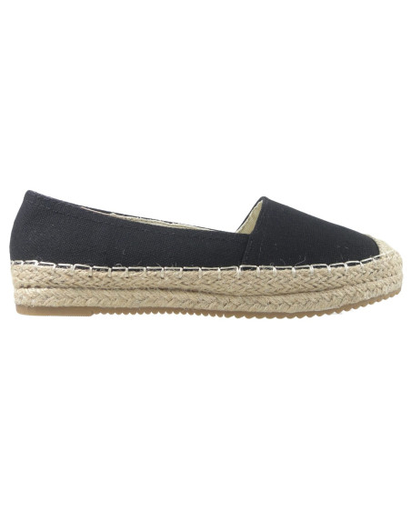 Dámske čierne espadrilky ploché - 1