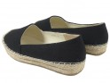 Black espadrilles flat ladies' shoes - 4