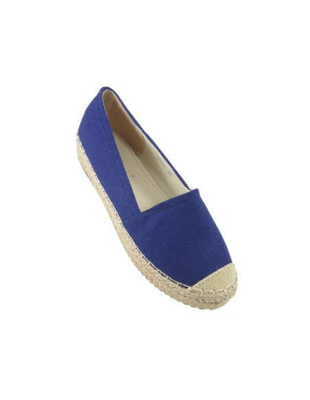 Dunkelblaue flache Espadrilles-Damenschuhe - 3