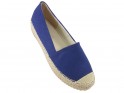 Pantofi plat pentru femei, espadrile albastre - 3