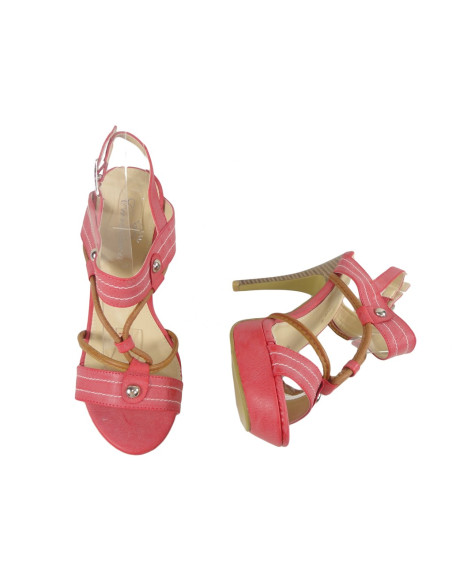 Pink pin sandals ladies' boots - 2