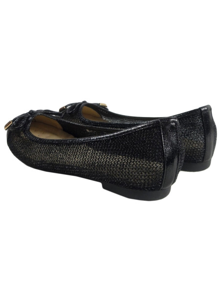 Dámske čierne balerínky so sieťkou - 4