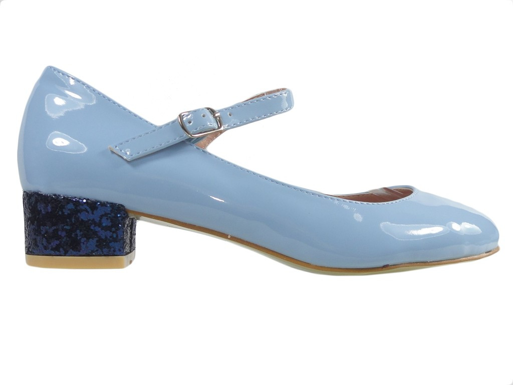 Blue eco shuttles leather low waistband boots - 1