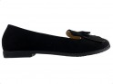 Black suede moccasins women's shoes - 1