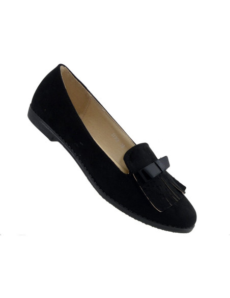Mocasini din piele de căprioară neagră - 3