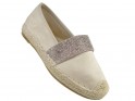 Beige Wildleder-Espadrilles mit Zirkonen - 3