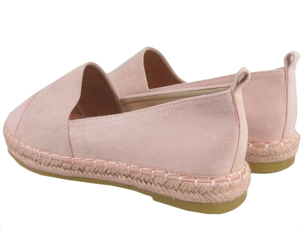 Espadrilles en daim rose, bottes légères - 4
