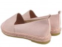 Rózsaszín velúr espadrilles könnyű cipő - 4