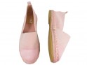 Pantofi ușori din espadrile din piele de căprioară roz - 2