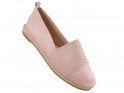 Rózsaszín velúr espadrilles könnyű cipő - 3