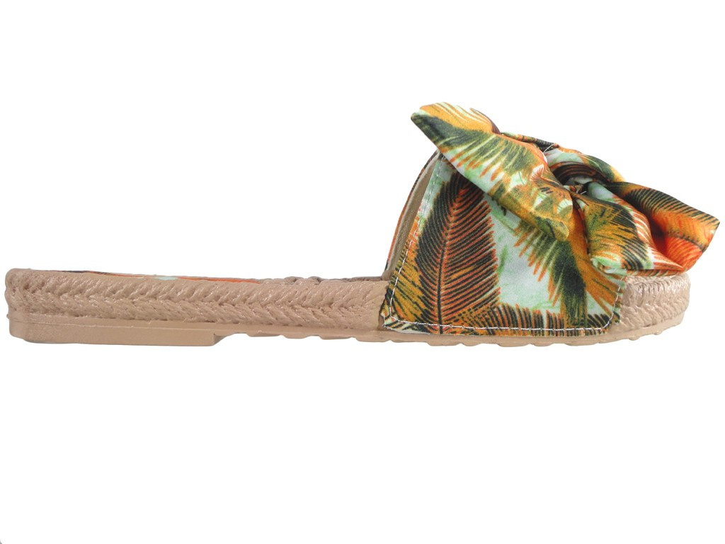 Orange Damen flache Hausschuhe Sommerschuhe - 1