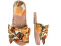 Dámské oranžové pantofle, letní ploché boty - 2