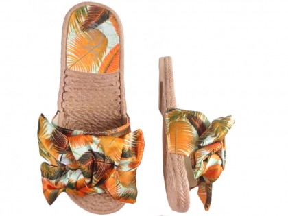 Pantofi de damă cu papuci portocalii de vară - 2