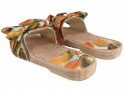 Dámské oranžové pantofle, letní ploché boty - 3