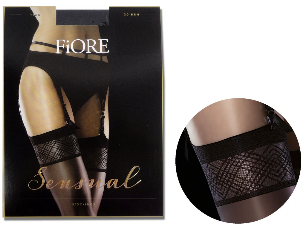 Black women's stockings for a 20 den belt - 3
