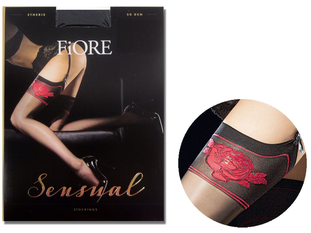 Red Rose Rose Stockings Fiore 20den - 3