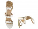 Outlet white pins ladies sandals wedding boots - 3