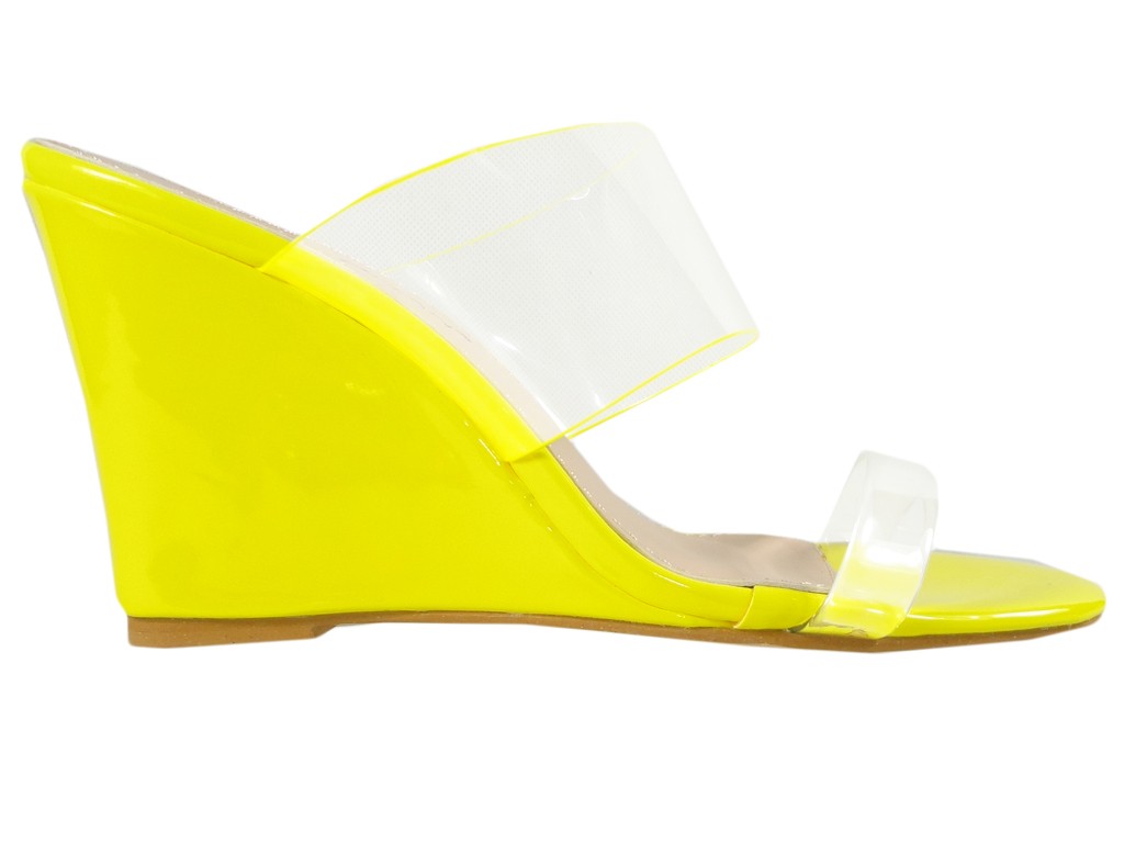 Yellow flip-flops on the anchorages transparent stripes - 1