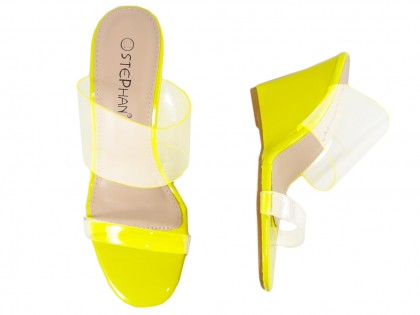 Yellow flip-flops on the anchorages transparent stripes - 2