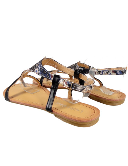 Sandale negre pentru femei, flip-flops - 4