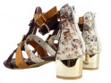 Brown women's sandals Romanesque shoes - 4
