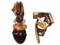 Dámské hnědé sandály římské boty - 2