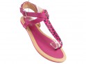 Różowe sandały damskie japonki buty letnie - 3