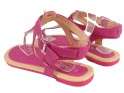 Rožinės moteriškos šlepetės sandalai vasariniai batai - 4