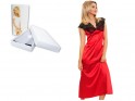 Червона атласна сорочка жіноча нижня білизна - 4