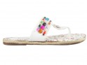 White flip-flops flat shoes light summer boots - 1