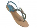 Mořské sandály s plochými dámskými botami ze zirkonů - 3
