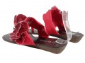 Încălțăminte plată de papuci roșii pentru femei - 4