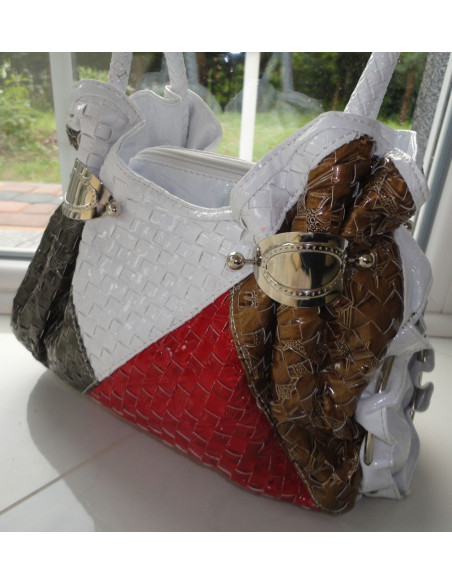TOREBKA KUFEREK LISTONOSZKA EKO SKÓRA BIEL