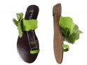 Zielone klapki damskie płaskie buty japonki - 2