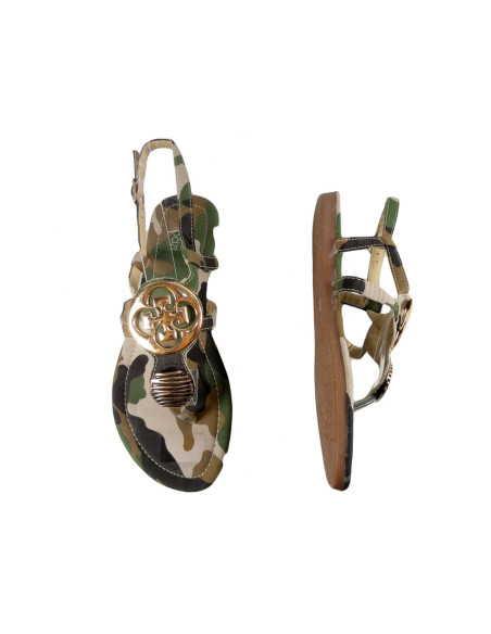 Damen flache Sandalen Camo Schuhe - 2