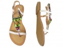 Weiße Damen flache Sandalen Flip-Flops - 2