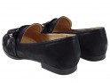 Black moccasins flat women's shoes - 4