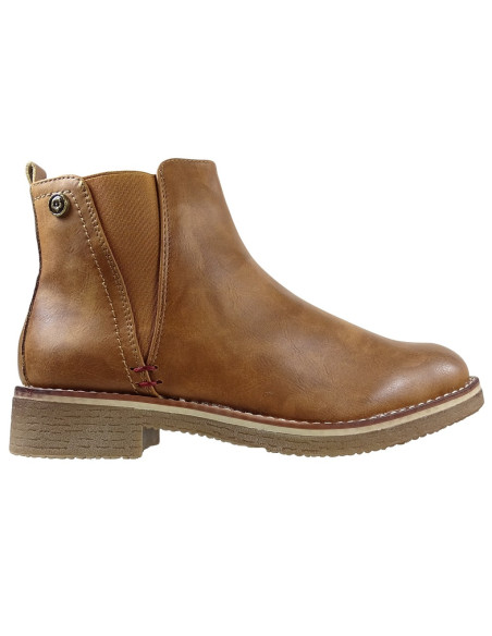 Încălțăminte de damă botine plate de culoare maro - 1