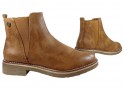 Ladies' flat brown boots - 3