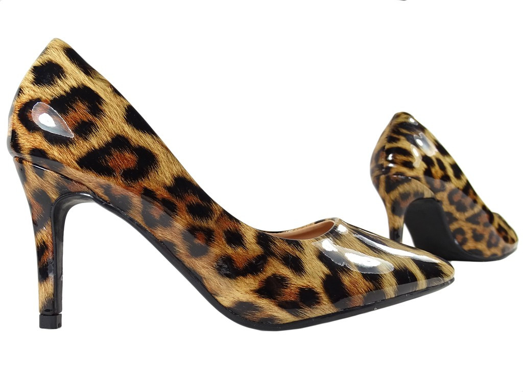 Classic leopard boot pins lacquered  - 3