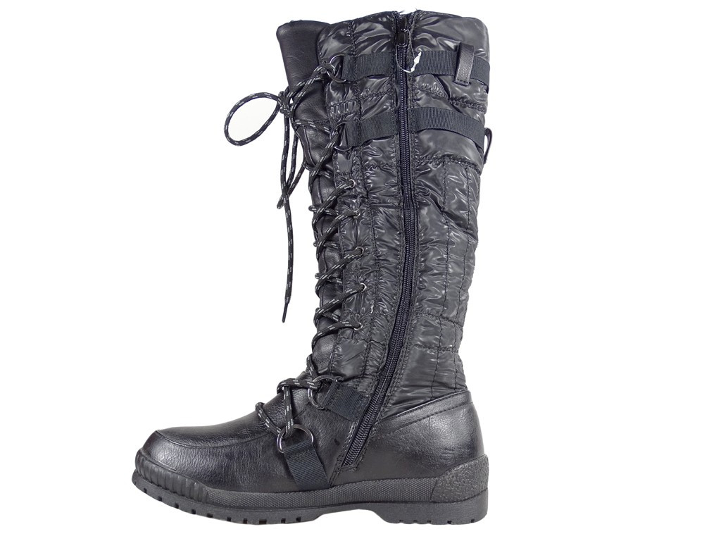 Bottes plates pour femmes noires en orthopédie - 4