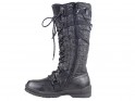 Black women's flat boots in orththalene - 4