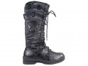 Black women's flat boots in orththalene - 1