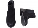 Black leather women's boots daggers - 3